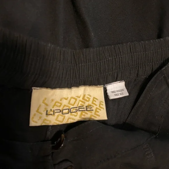 Vintage Split Hem Black Boho Hippie Stevie Nicks Style Maxi Skirt L XL - Picture 10 of 11